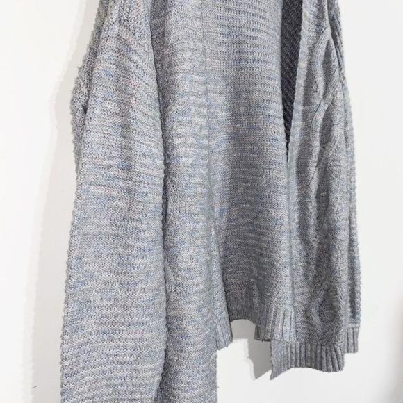 Cozy Oversized Boxy Pastel Marbled Gray Shrug S/M - Picture 8 of 9
